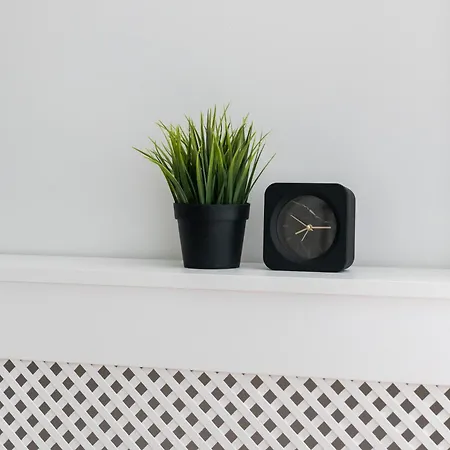 Cozy Black & White In Center With Free Garage By Renters شقة